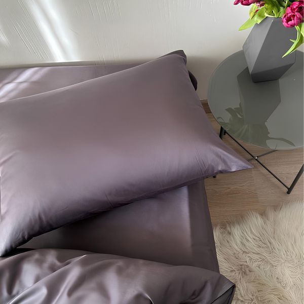 Комплект постільної білизни Сатин Misty Lilac 0140 фото
