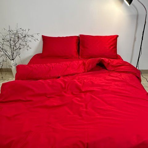 Комплект постільної білизни Сатин Scarlet 0160 фото
