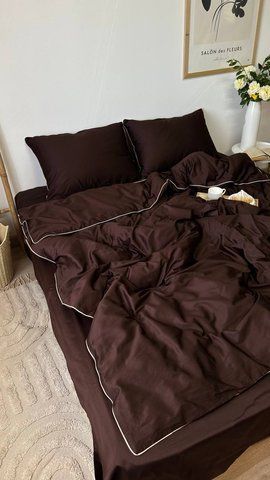 Комплект постільної білизни Сатин Choco 1189 фото
